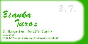 bianka turos business card
